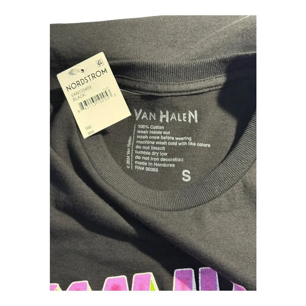 Van Halen Graphic Tee Motorcycle Black Short Sleeve Rock Band T-Shirt Size Small